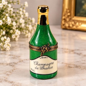 リモージュ　シャンパン Champagne Limoges Trinket Box 2000 - Etsy