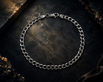 HAN 925 Sterling Silver Vintage Italy Home Accessories Curb Link