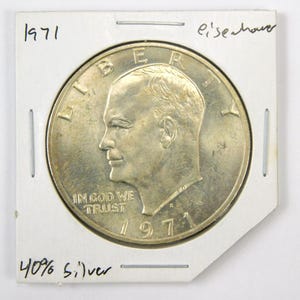 1971 US 40% Silver Eisenhower 1 Dollar Coin