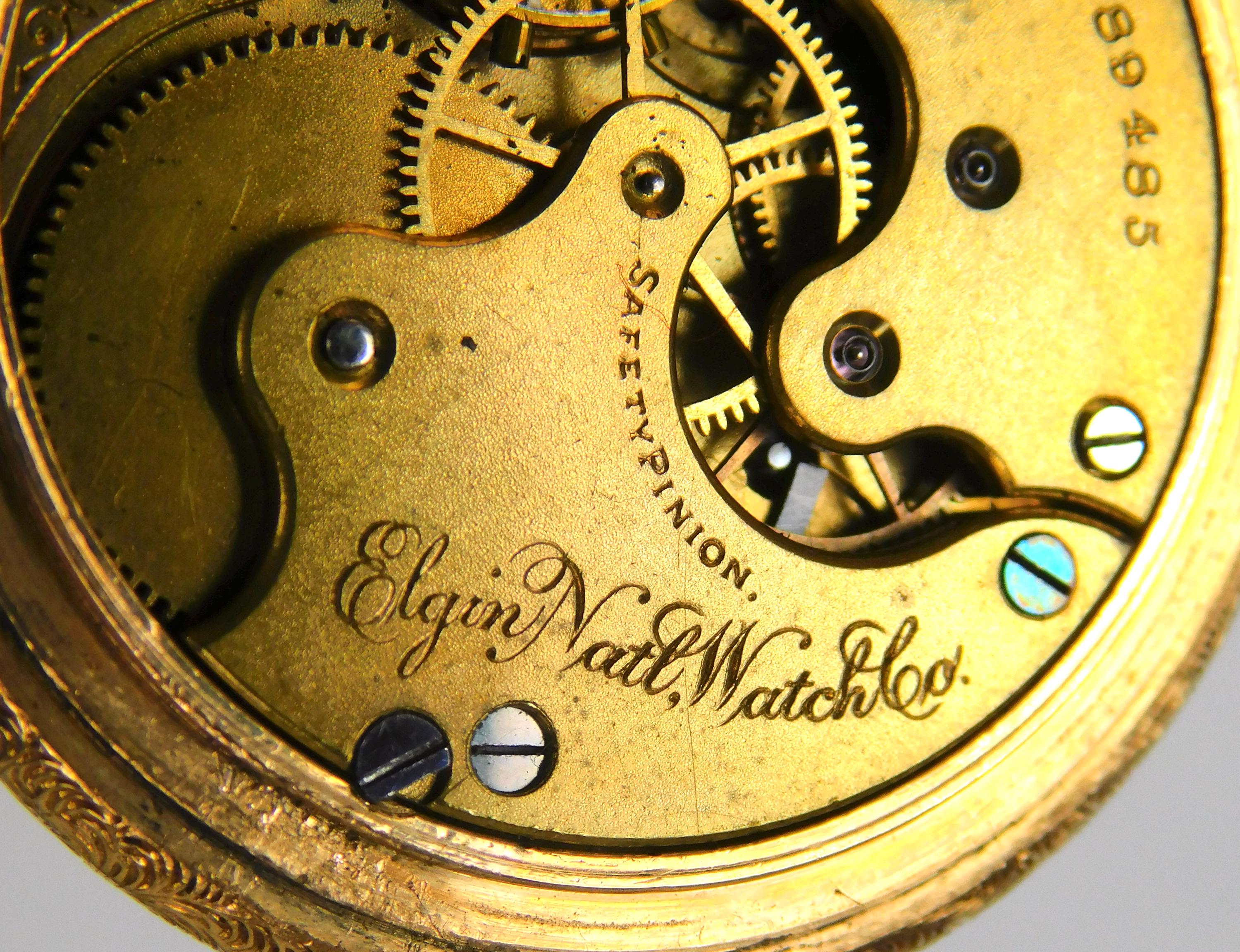 Antique 1894 14 K Gold Filled Hunter Case ELGIN Lady