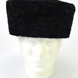 New Papakha Kubanka Natural Fur Karakul Hat Winter Cap Real Sheepskin Hat B8