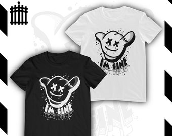 Im Fine - Techwear T-shirt - Retro tee - Alternative Tshirt - Mental Health tshirt - Mental Health Awareness - Alt - Emo Tshirt