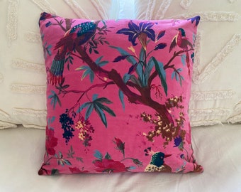 Velvet Floral Pillow Etsy