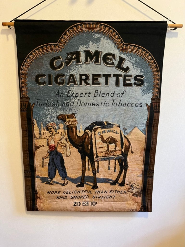 Vintage Camel Cigarette 1980s Woven Wall Hanging Tapestry - Etsy