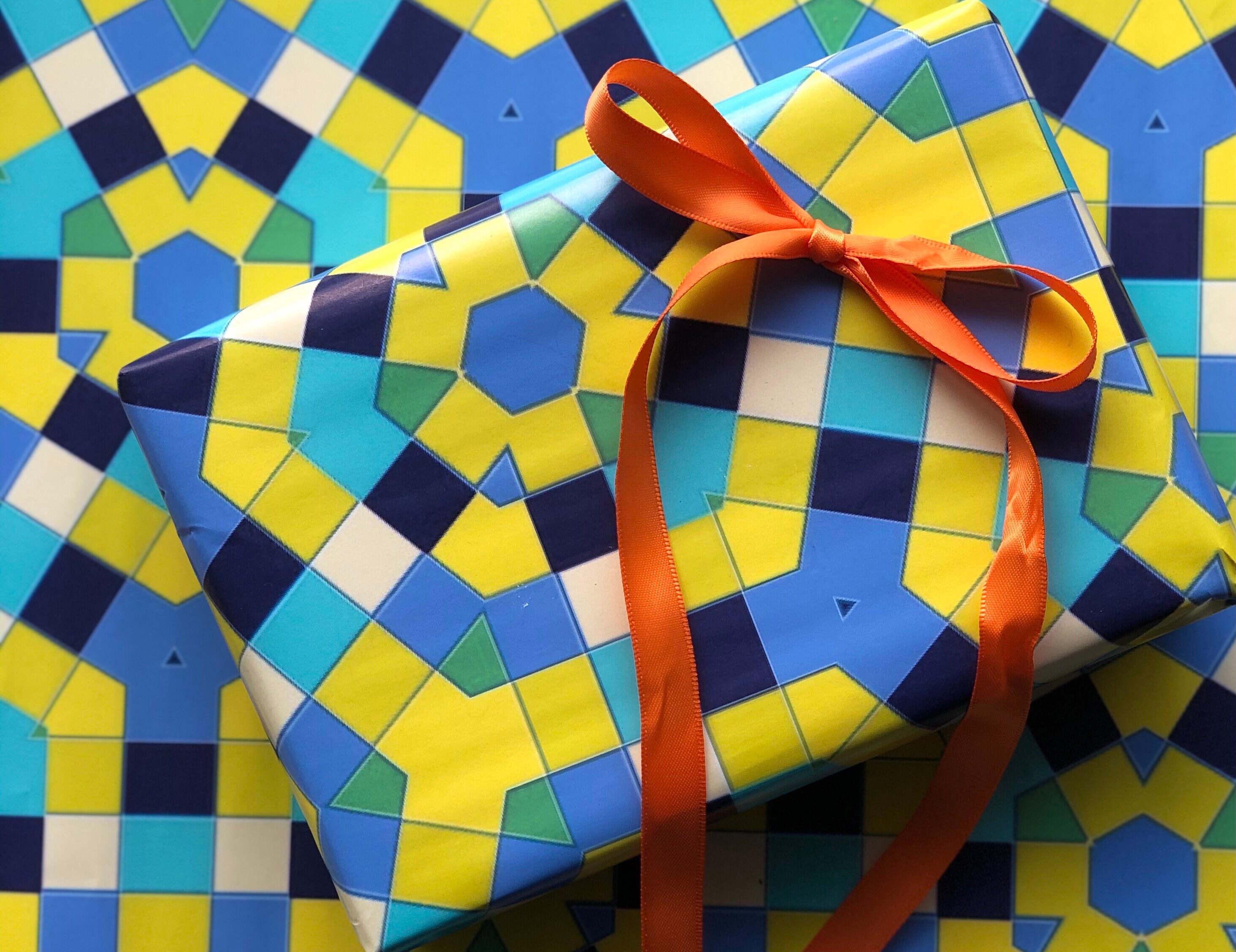 Wrapping Paper Roll Geometric Art Single Sheet Gift Wrap Art Etsy