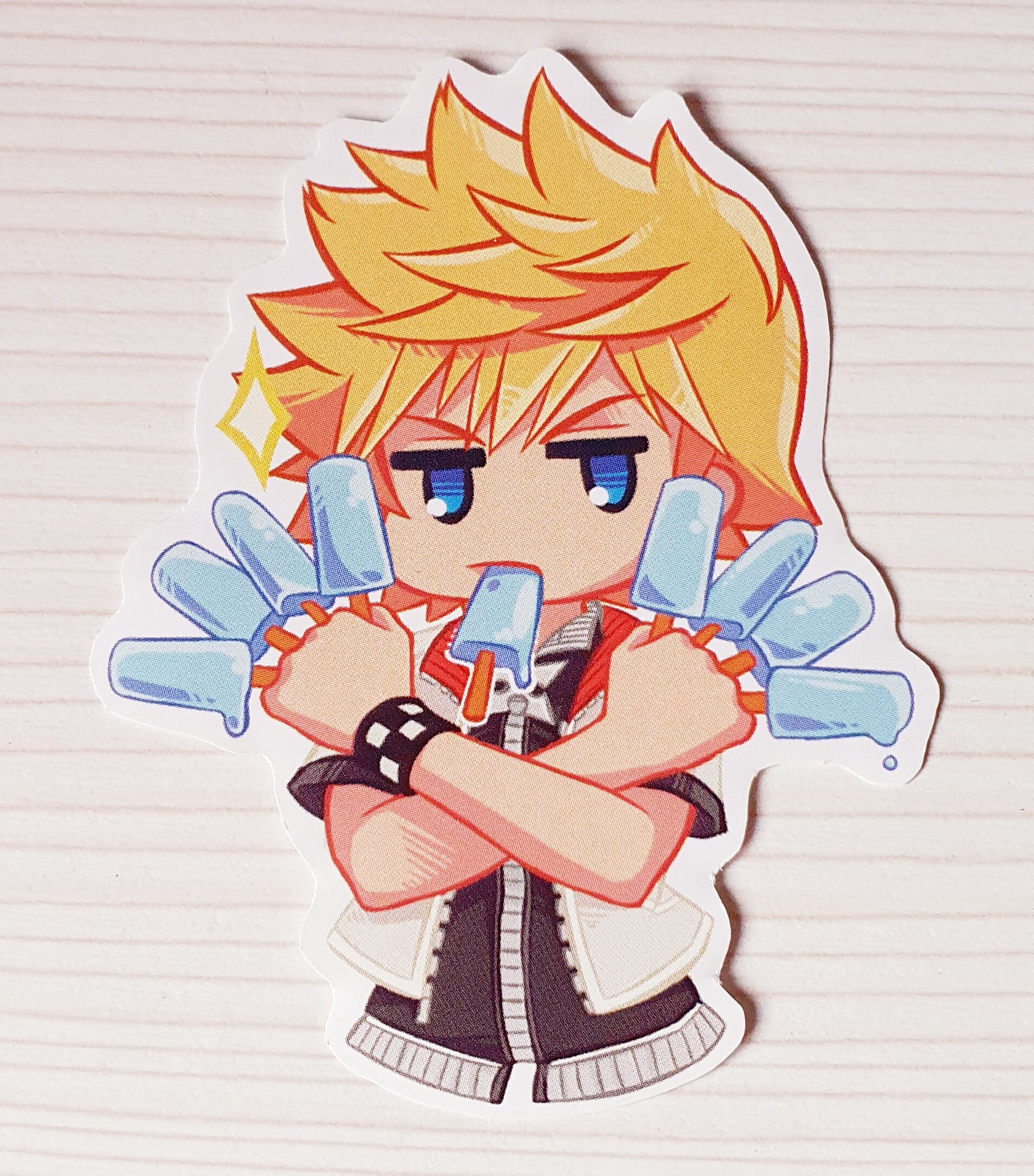 Kingdom Hearts Roxas Funny Stickers | Etsy