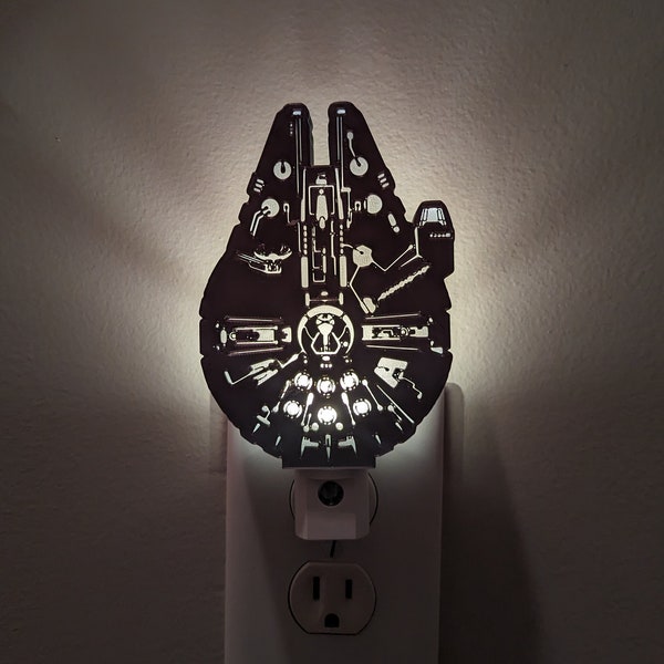 3D Printed Millennium Falcon Night Light: Star Wars Gift