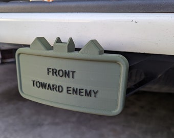 3D printed Claymore mine trailer hitch cover/plug | Plastic prop only