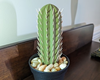 Succulent 3D printed Cactus toothpick holder | Plastic plant that does not die!