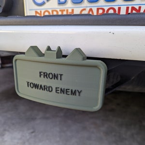 3D printed Claymore mine trailer hitch cover/plug | Plastic prop only | Small and Large version