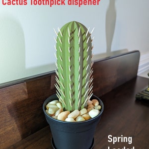 Succulent 3D printed Cactus toothpick holder | Plastic plant that does not die!