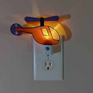 3D Printed Helicopter LED Night Light: Dusk to Dawn Sensor