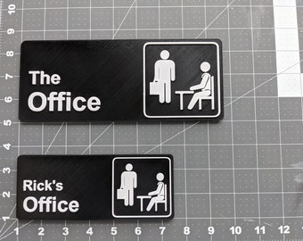 3D printed "The Office" - Door sign - Original or customize with a name.