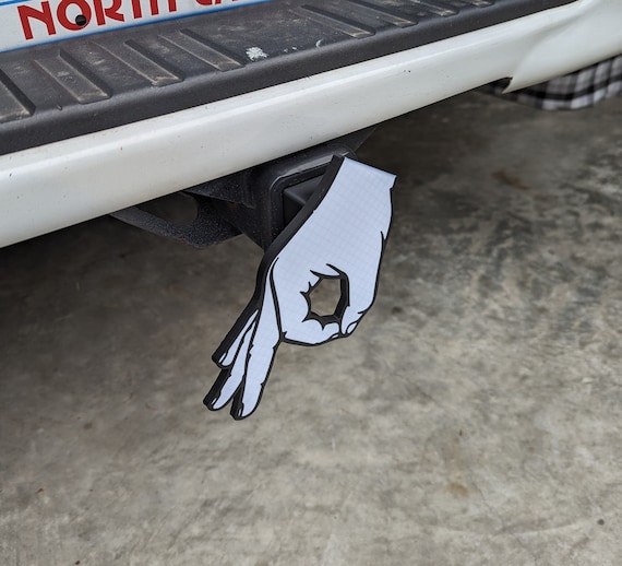 Gotcha Circle Hand game trailer hitch cover Hitch Plug Etsy