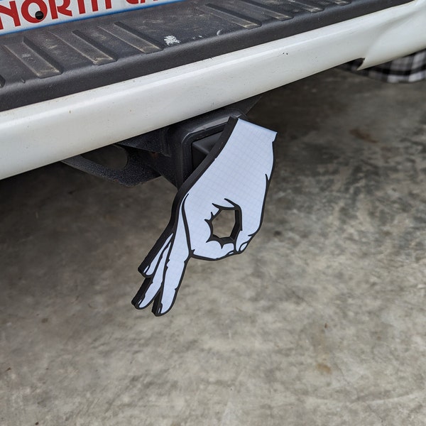 Gotcha! Circle Hand game trailer hitch cover | Hitch Plug