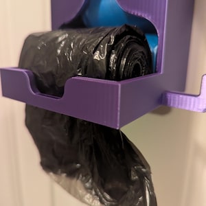 Wall mount doggie poop bag dispenser | Poop bag storage | Organize your plastic poop bag rolls | Holds your leash | Updated version