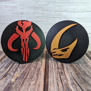 3D printed Star Wars trailer hitch covers | Mythosaur | Mudhorn | Boba Fett