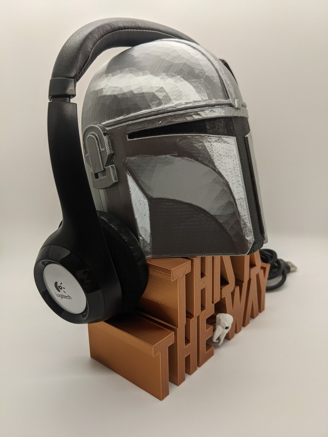Mandalorian Helmet Headphone Stand This is the Way Stand Etsy