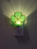 3D Printed Shamrock LED Night Light: St Patrick's Day Decor