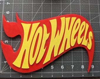 3D printed Hot Wheels logo