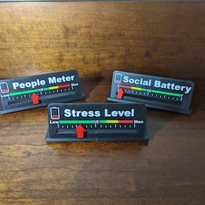 Social Battery desktop indicator | People meter |Show your mood | Stress Level | People Out!