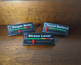 Social Battery desktop indicator | People meter |Show your mood | Stress Level | People Out!