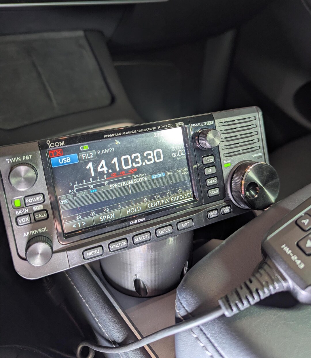 Icom-705 Cup Holder Mount: 3D Printed Radio Holder - Etsy