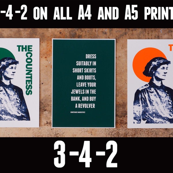 3-4-2, Buy two get three on all A4 and A5 prints