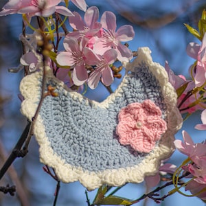 Cherry blossom Sakura pet crochet bib style bandana