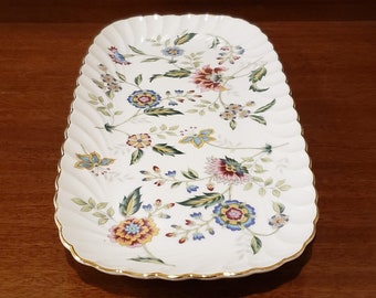 Rectangular Serving / Sandwich Tray in the Multi Colored Buckingham Pattern from Andrea by Sadek