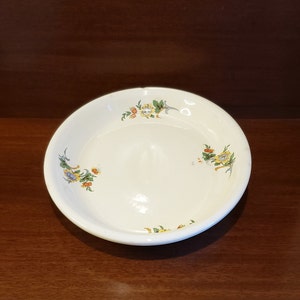 Homer Laughlin 1930s Vintage 0ven Serve Collection 11" Yellow Floral Pattern Oval Platter