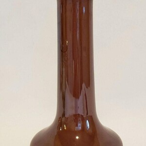 1950-60s Mid Century Modern Brown Ceramic Hall Bud Vase #631 1/2