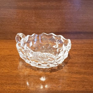 Fostoria American Clear Square Handled Nappy / Candy / Nut / Candle Holder