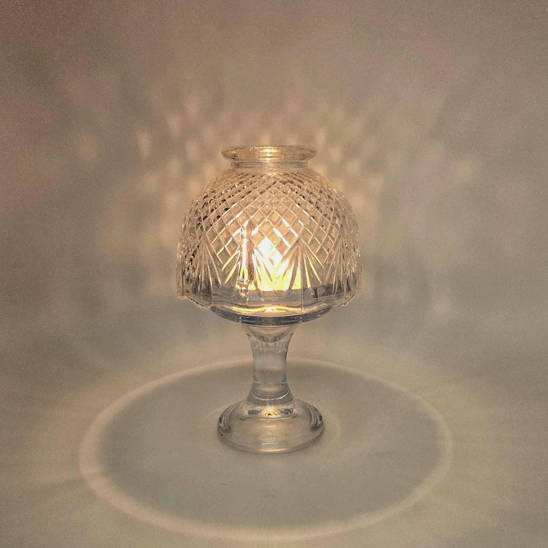 Clear Glass Partylite Fairy Lamp