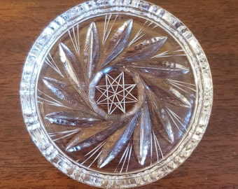 1950s Brilliant Cut Crystal Coasters - Set of Three