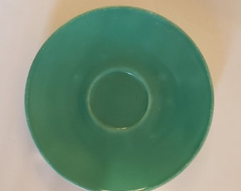Hazel Atlas Glass Vintage Platonite Saucer in Turquoise from the 1950s