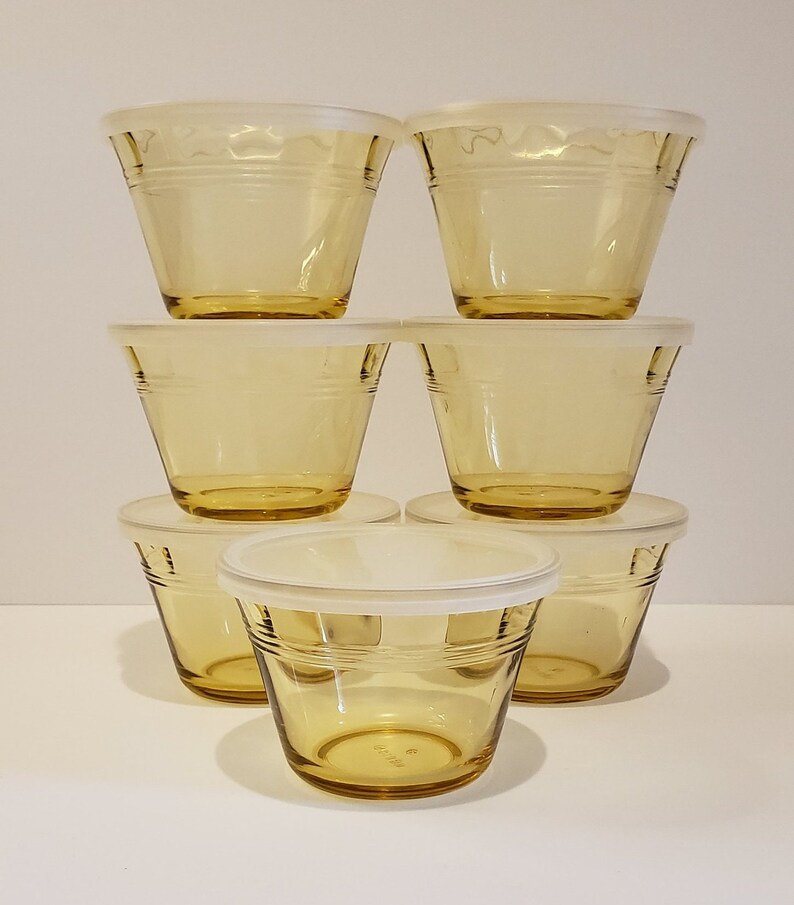 Amber Glass Custard Cups With Lids Baking Cups Individual Cups