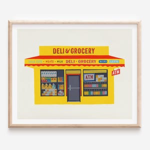 NY Bodega Giclée Print: New York Deli Illustration