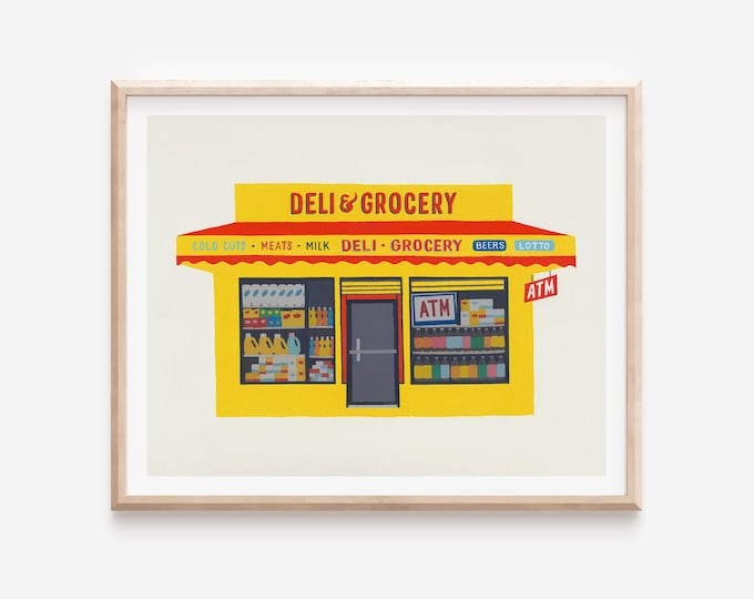 NY Bodega Giclée Print: New York Deli Illustration