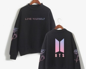 bts love yourself black hoodie