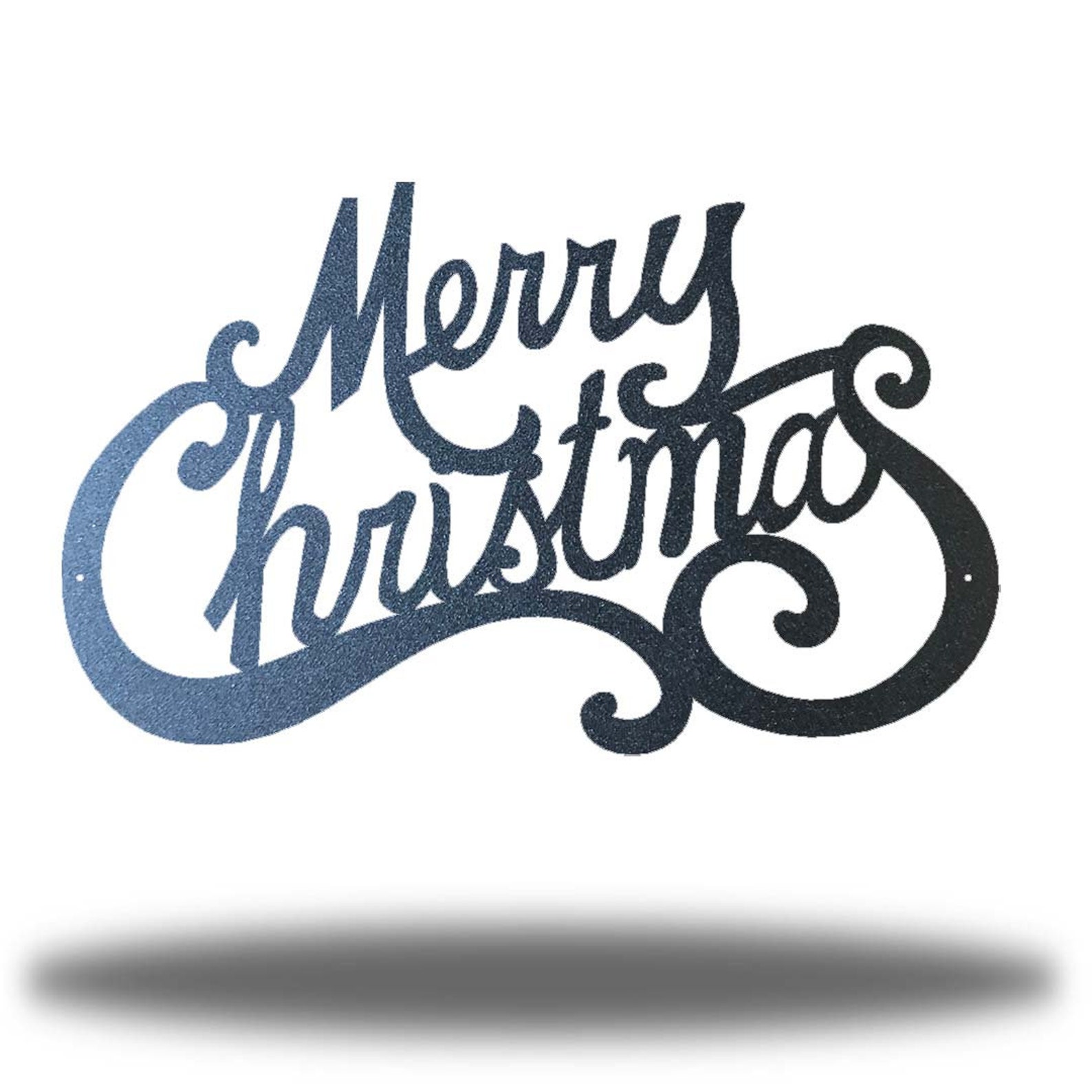 Merry Christmas Metal Wall Art Etsy