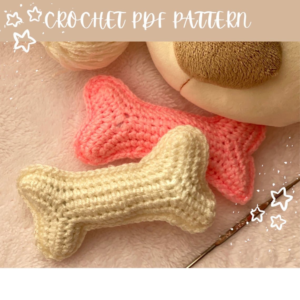 Dog Bone Chew Toy Crochet PDF Amigurumi Pattern / Easy Etsy