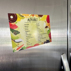 Baby-Led Weaning Checklist Magnet | Baby’s First Food | BLW Tracker | Starting Solids Checklist | Baby Food Log | Baby Eats The Alphabet