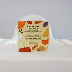 Choking Hazard Magnet | Baby-Led Weaning | Daycare Safety | BLW | Choking Prevention | Baby's First Food | Baby Food | Baby Shower