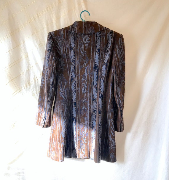 Mod coat, 1960s mod jacket, brown blue jacket, br… - image 2