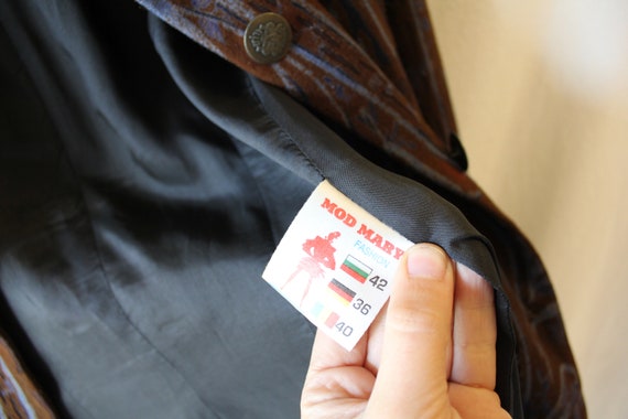 Mod coat, 1960s mod jacket, brown blue jacket, br… - image 8