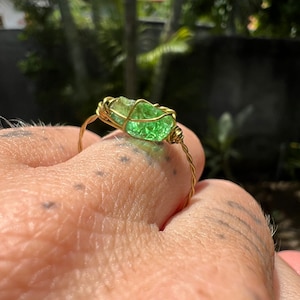 Anillo de cristal Andara 5D+++++ verde