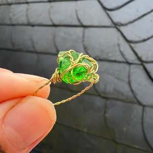 Andara Kristall Ring 5D+++++ grün