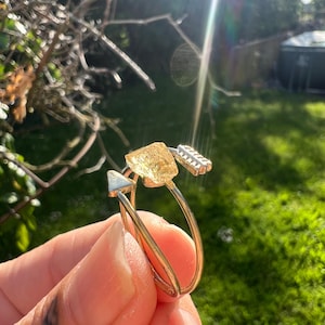 Anillo de cristal Andara oro amarillo andara