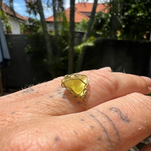 Anillo de cristal Andara 5D++++ amarillo